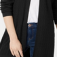 Karen Scott Cardigan Feminino Frente Aberta Preto Tamanho XXG