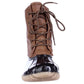 Botas femininas originais Duck Boot Arianna com forro de flanela marrom, tamanho 7,5