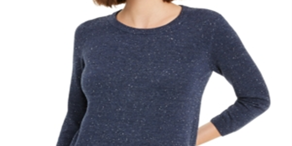 Suéter feminino salpicado Maison Jules azul tamanho X-S