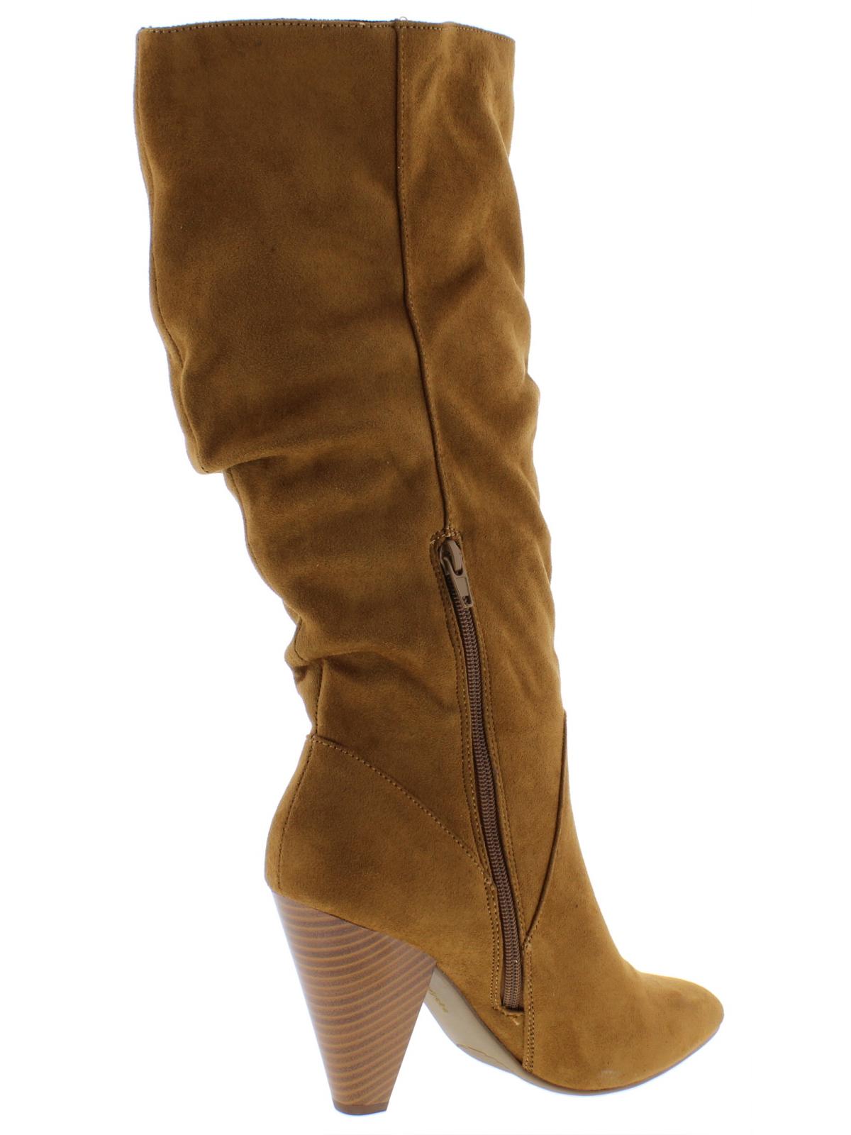 Botas sociais femininas Zigi Soho Saysana de camurça sintética, marrom, tamanho 8,5 M