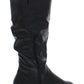 Botas femininas Style &amp; Co Kelimae Scrunched, pretas, tamanho 5 M