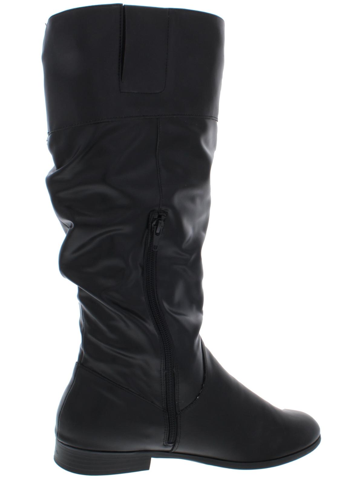 Botas femininas Style &amp; Co Kelimae Scrunched, pretas, tamanho 5 M