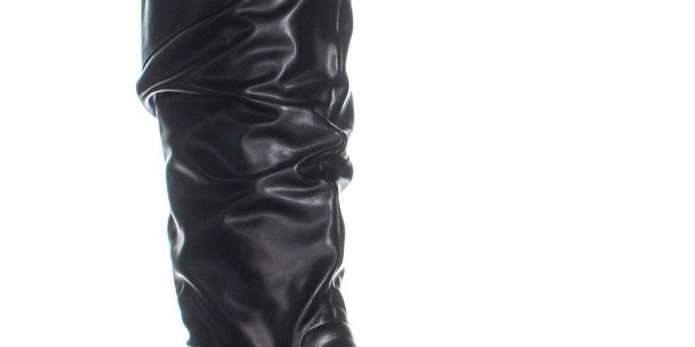 Botas femininas Style &amp; Co Kelimae Scrunched, pretas, tamanho 5 M