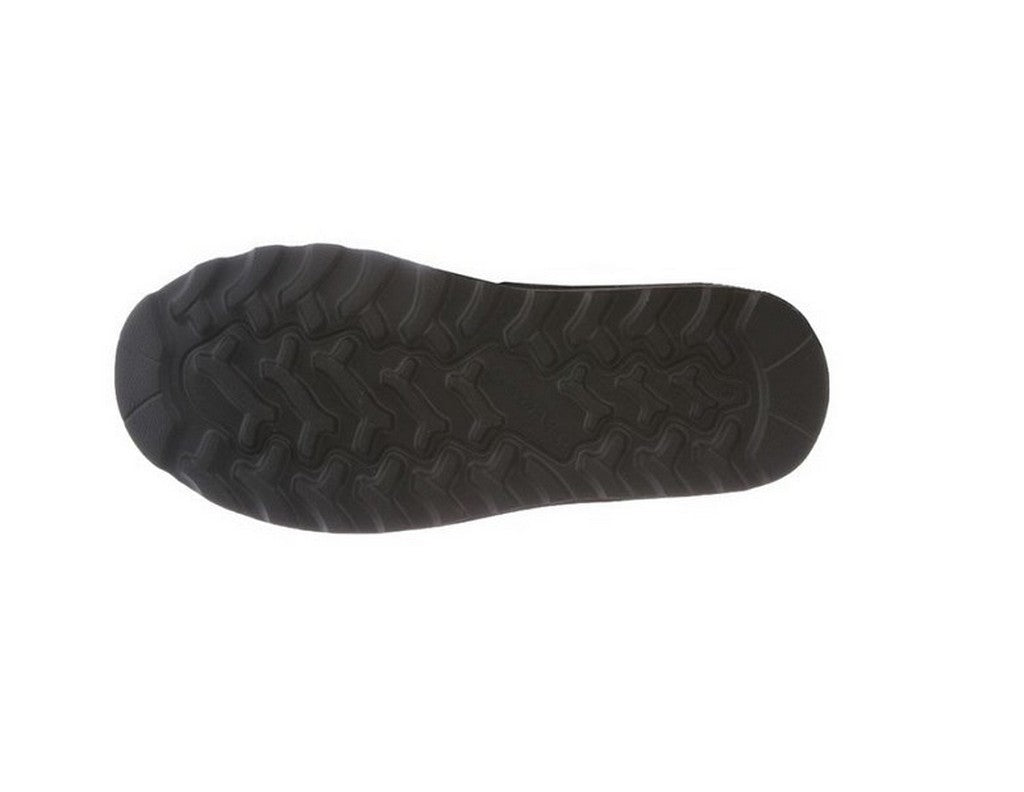 Botas de neve femininas Bear Paw pretas com plataforma 1/2, resistentes a manchas, resistentes à água, com forro Phylly, bico redondo, cunha, cadarço, 7 m