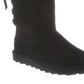 Botas de neve femininas Bear Paw pretas com plataforma 1/2, resistentes a manchas, resistentes à água, com forro Phylly, bico redondo, cunha, cadarço, 7 m