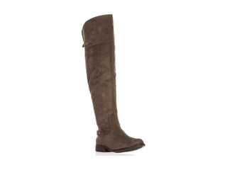 Botas femininas American Rag Adarra com bico fechado acima do joelho, tamanho 11 M, marrom