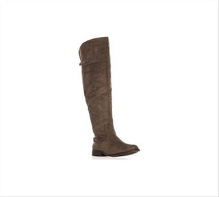 Botas femininas American Rag Adarra com bico fechado acima do joelho, tamanho 11 M, marrom