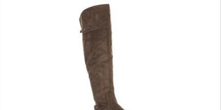 Botas femininas American Rag Adarra com bico fechado acima do joelho, tamanho 11 M, marrom