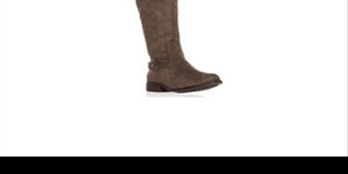 Botas femininas American Rag Adarra com bico fechado acima do joelho, tamanho 11 M, marrom