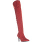 INC International Concepts Sapatos de tecido femininos com bico fino, vermelho, tamanho 6 M