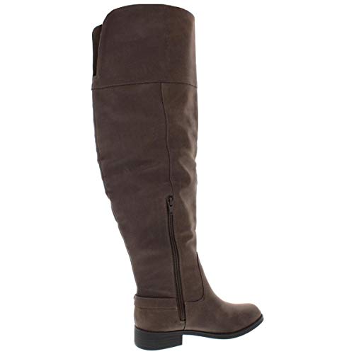 Botas femininas American Rag Adarra de cano alto, bico fechado, marrom, tamanho 8,5 M