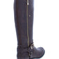 Botas Guss Harson acima do joelho de couro sintético femininas, marrom, tamanho 6 M