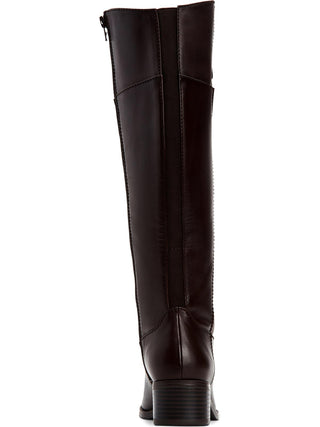 Botas de montaria femininas Alfani Bexleyy de couro até o joelho, marrom, tamanho 5 M