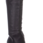 Botas femininas Marc Fisher Thora Leather bico fino acima do joelho, pretas, tamanho 5,5 M