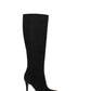 Botas femininas de cano alto, bico fino, da INC International Concepts, pretas, tamanho 8,5 M