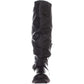 Botas femininas XOXO Minkler de cano alto, pretas, tamanho 11