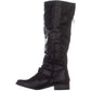 Botas femininas XOXO Minkler de cano alto, pretas, tamanho 11