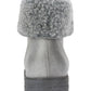 Botas femininas White Mountain Sandro Combat de couro sintético com sola dentada, cinza, tamanho 8 M