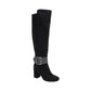 Bota feminina White Mountain Katrina Tall, preta, tamanho 8 M