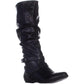 Botas de montaria femininas Cliffs By White Mountain Fairfield com bico amendoado e cano médio, cinza, tamanho 8,5 M