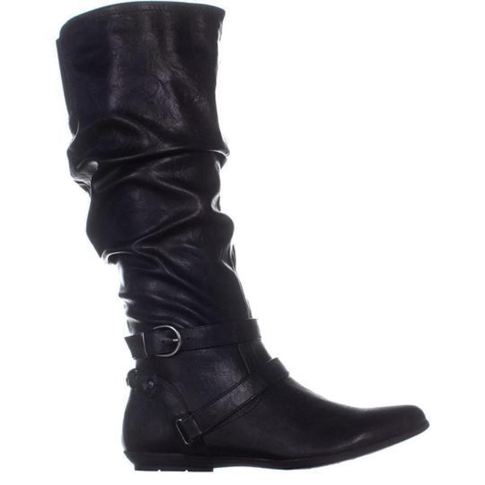 Botas de montaria femininas Cliffs By White Mountain Fairfield com bico amendoado e cano médio, cinza, tamanho 8,5 M