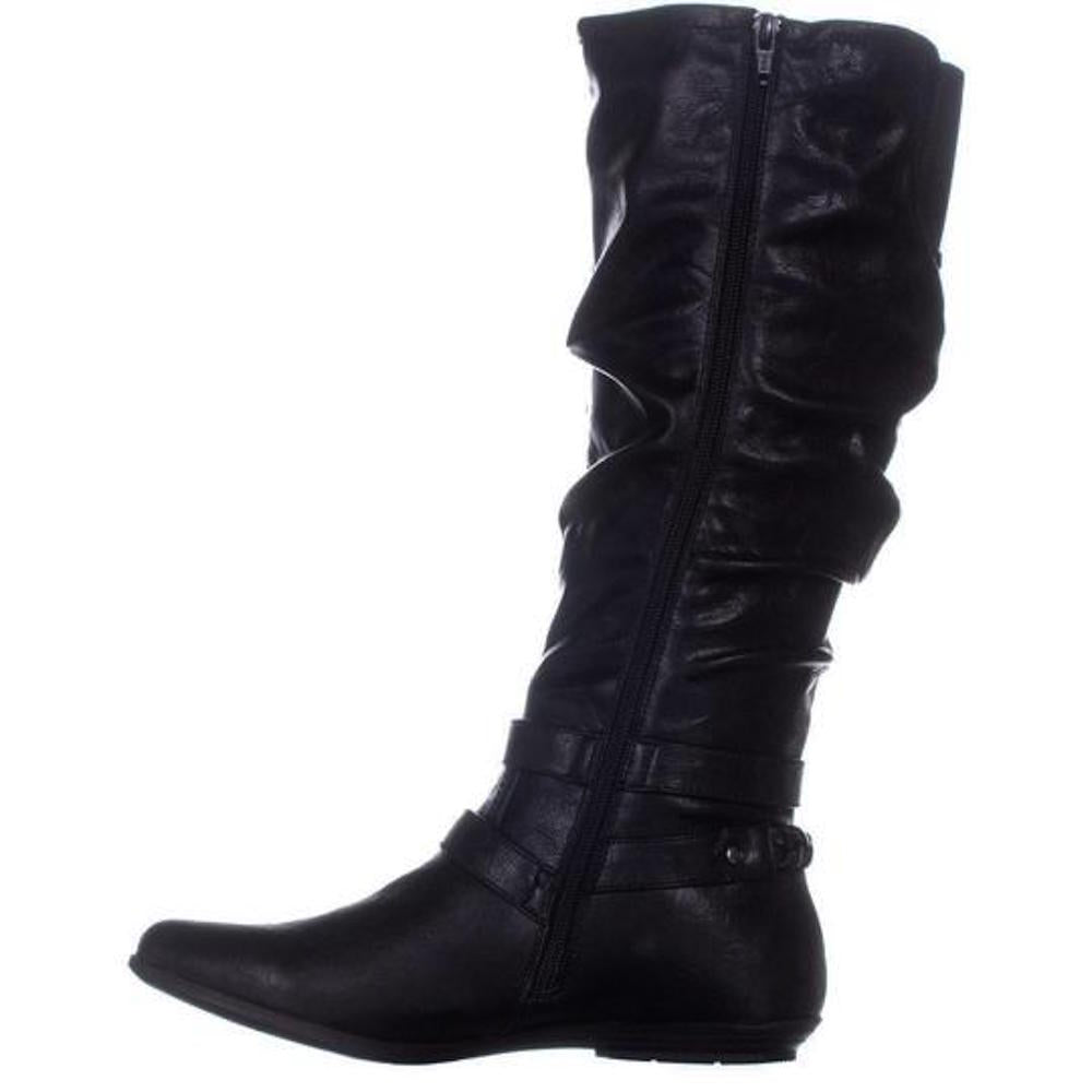 Botas de montaria femininas Cliffs By White Mountain Fairfield com bico amendoado e cano médio, cinza, tamanho 8,5 M