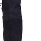 Botas Marc Fisher femininas com zíper e bico fino, salto bloco e bico amendoado, pretas, tamanho 5 M