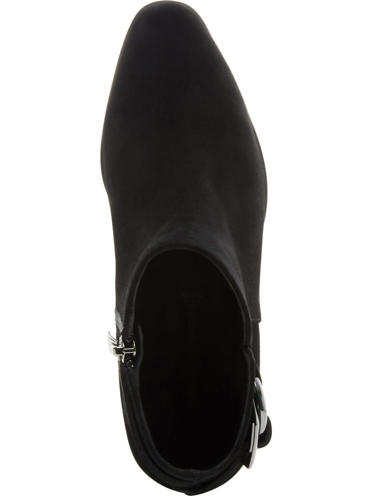 Steve Madden Sapatos Femininos Ringer Couro Biqueira Fechada Botas Fashion Preto Tamanho 10 M