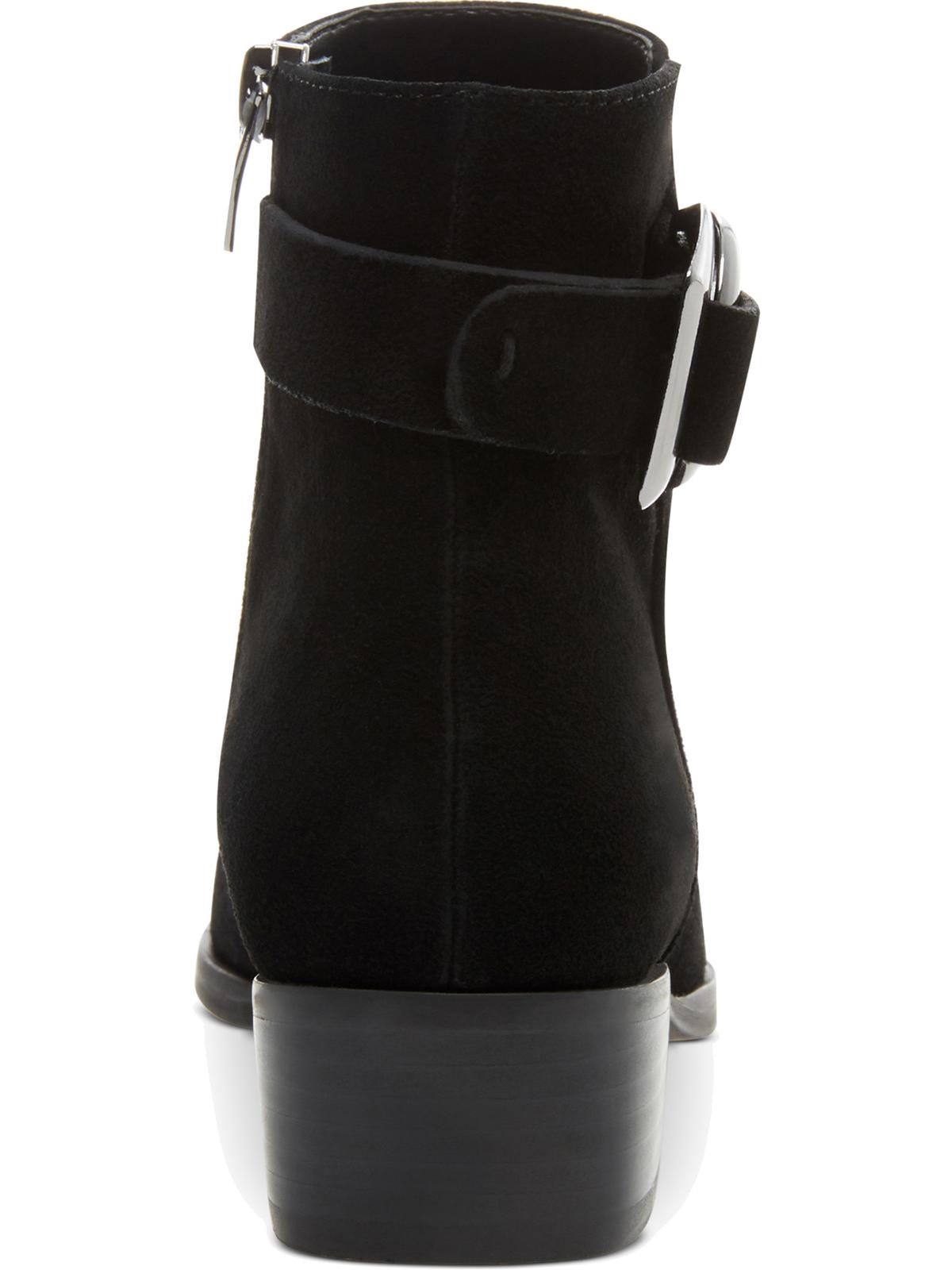 Steve Madden Sapatos Femininos Ringer Couro Biqueira Fechada Botas Fashion Preto Tamanho 10 M