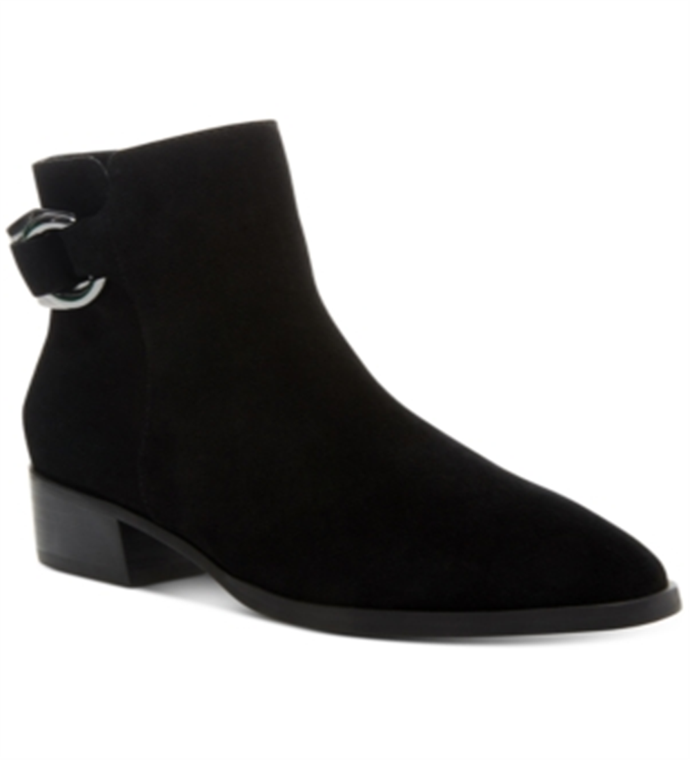 Steve Madden Sapatos Femininos Ringer Couro Biqueira Fechada Botas Fashion Preto Tamanho 10 M