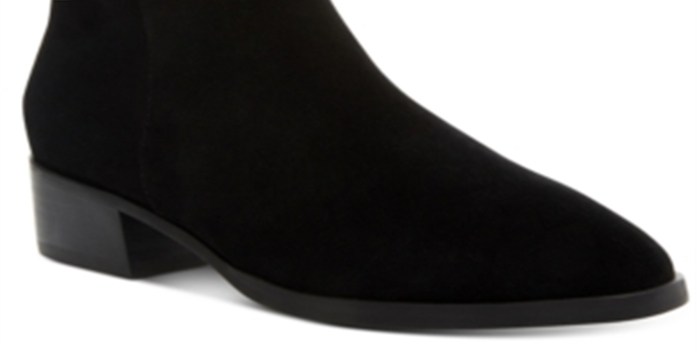 Steve Madden Sapatos Femininos Ringer Couro Biqueira Fechada Botas Fashion Preto Tamanho 10 M