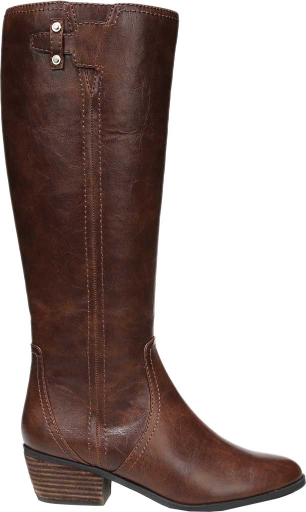 Bota feminina Dr. Scholls Brilliance Knee High em Whisky Wde Calf Brown, tamanho 8,5