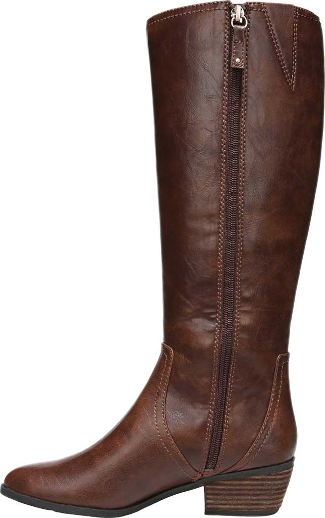Bota feminina Dr. Scholls Brilliance Knee High em Whisky Wde Calf Brown, tamanho 8,5