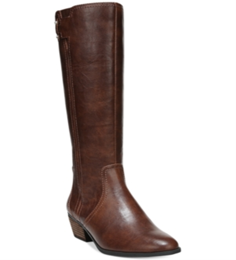 Bota feminina Dr. Scholls Brilliance Knee High em Whisky Wde Calf Brown, tamanho 8,5