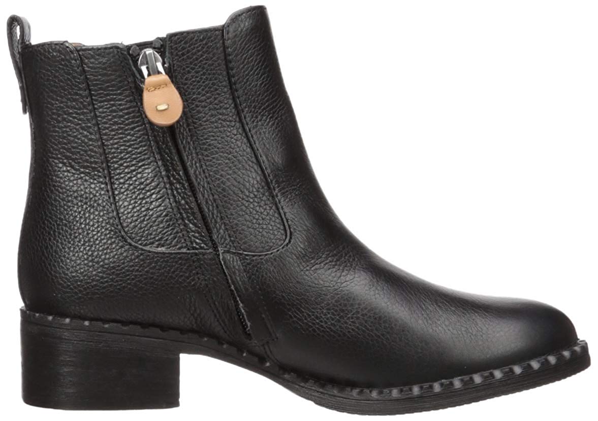 Gentle Souls Sapatos Femininos Chelsea com Fivela Melhor, Couro, Biqueira Fechada, Tornozelo, Preto, Tamanho 6,5 M