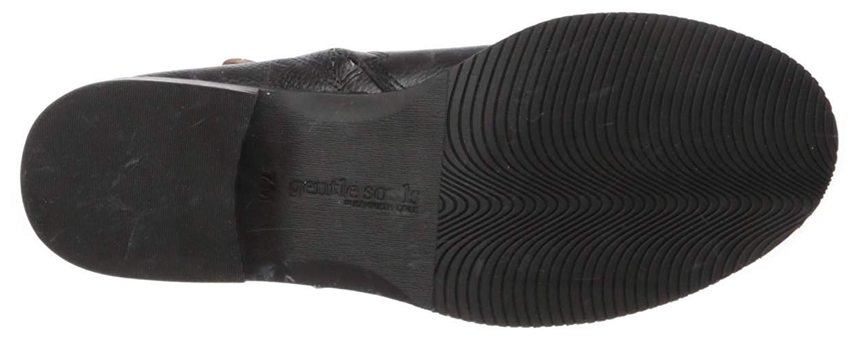 Gentle Souls Sapatos Femininos Chelsea com Fivela Melhor, Couro, Biqueira Fechada, Tornozelo, Preto, Tamanho 6,5 M