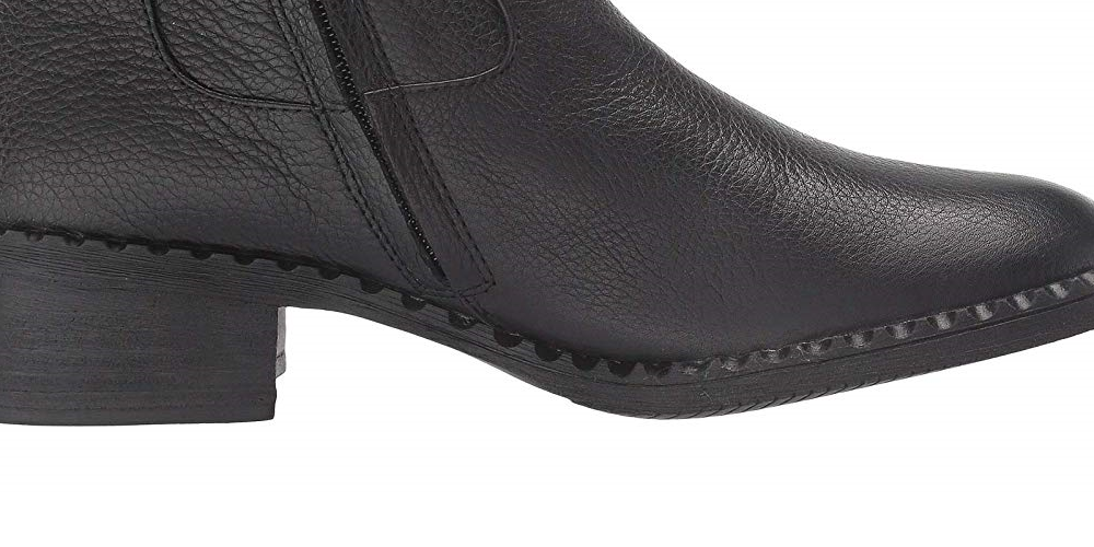 Gentle Souls Sapatos Femininos Chelsea com Fivela Melhor, Couro, Biqueira Fechada, Tornozelo, Preto, Tamanho 6,5 M