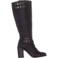 Botas femininas Madden Girl Edrea Almond Toe até o joelho, tamanho 9,5, pretas