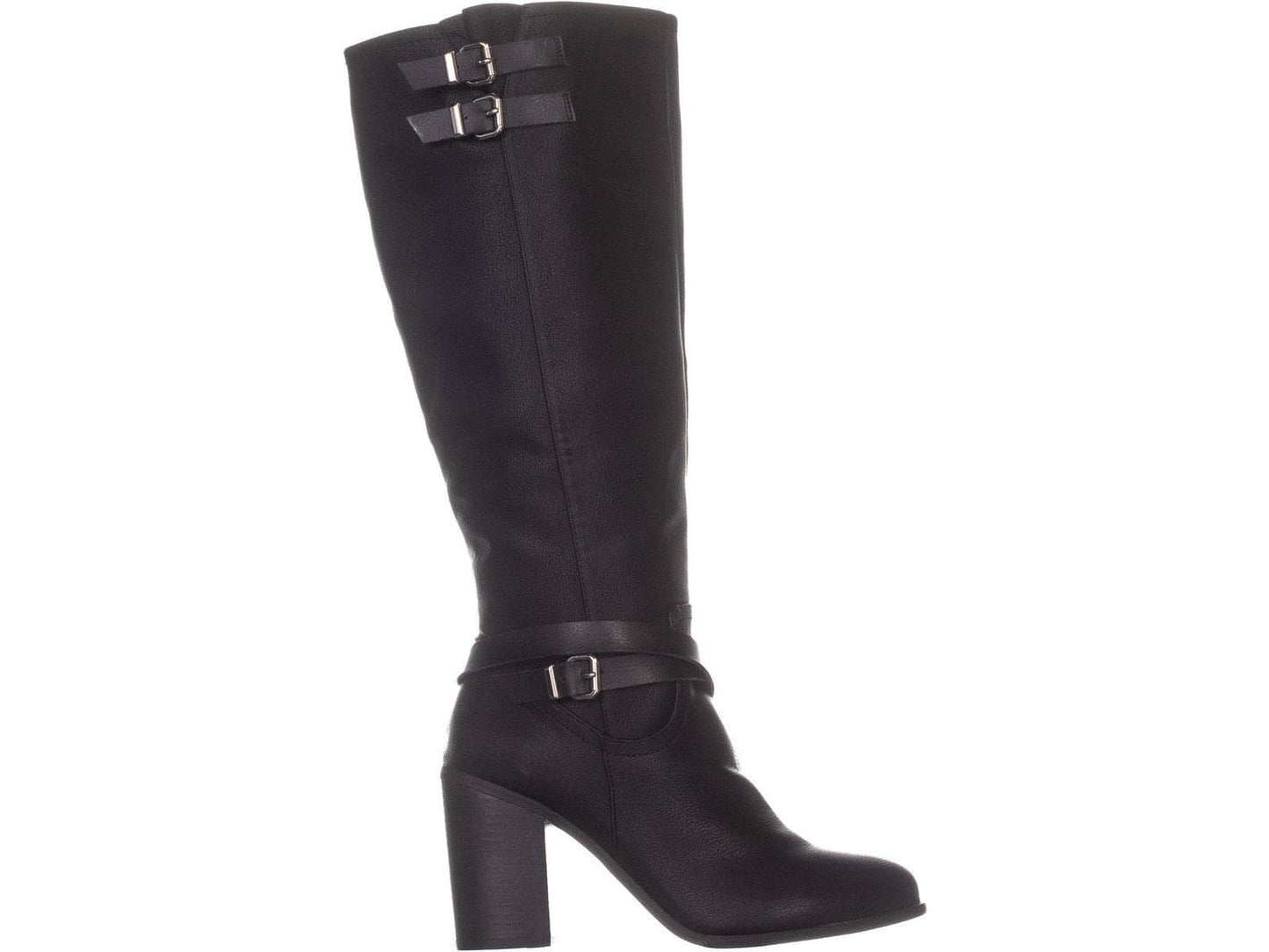 Botas femininas Madden Girl Edrea Almond Toe até o joelho, tamanho 9,5, pretas
