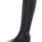 Botas de montaria femininas Ralph Lauren Bernadine em couro, pretas, tamanho 5 B