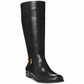 Botas de montaria femininas Ralph Lauren Bernadine em couro, pretas, tamanho 5 B