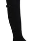 Botas femininas Sun + Stone Allicce de cano largo acima do joelho, tamanho 9, pretas
