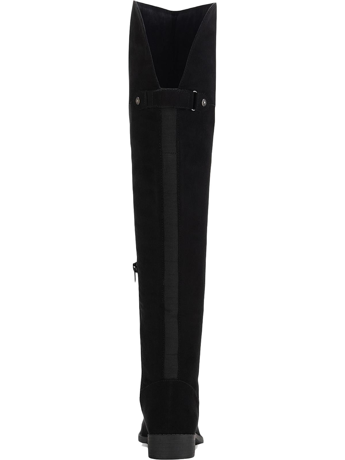 Botas femininas Sun + Stone Allicce de cano largo acima do joelho, tamanho 9, pretas