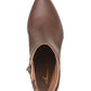 American Rag Botas femininas de couro marrom com amortecimento e conforto Eryn, bico fino, salto bloco e zíper, 6 m