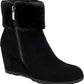 Botas Alfani Oreena Femininas de Camurça Sintética para Clima Frio, Pretas, 6 Médias