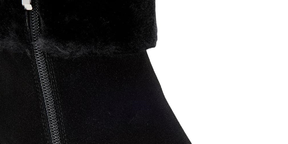 Botas Alfani Oreena Femininas de Camurça Sintética para Clima Frio, Pretas, 6 Médias