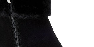 Botas Alfani Oreena Femininas de Camurça Sintética para Clima Frio, Pretas, 6 Médias