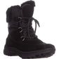 Botas de inverno femininas Baretraps Aero Suede até o tornozelo, pretas, tamanho 5 M