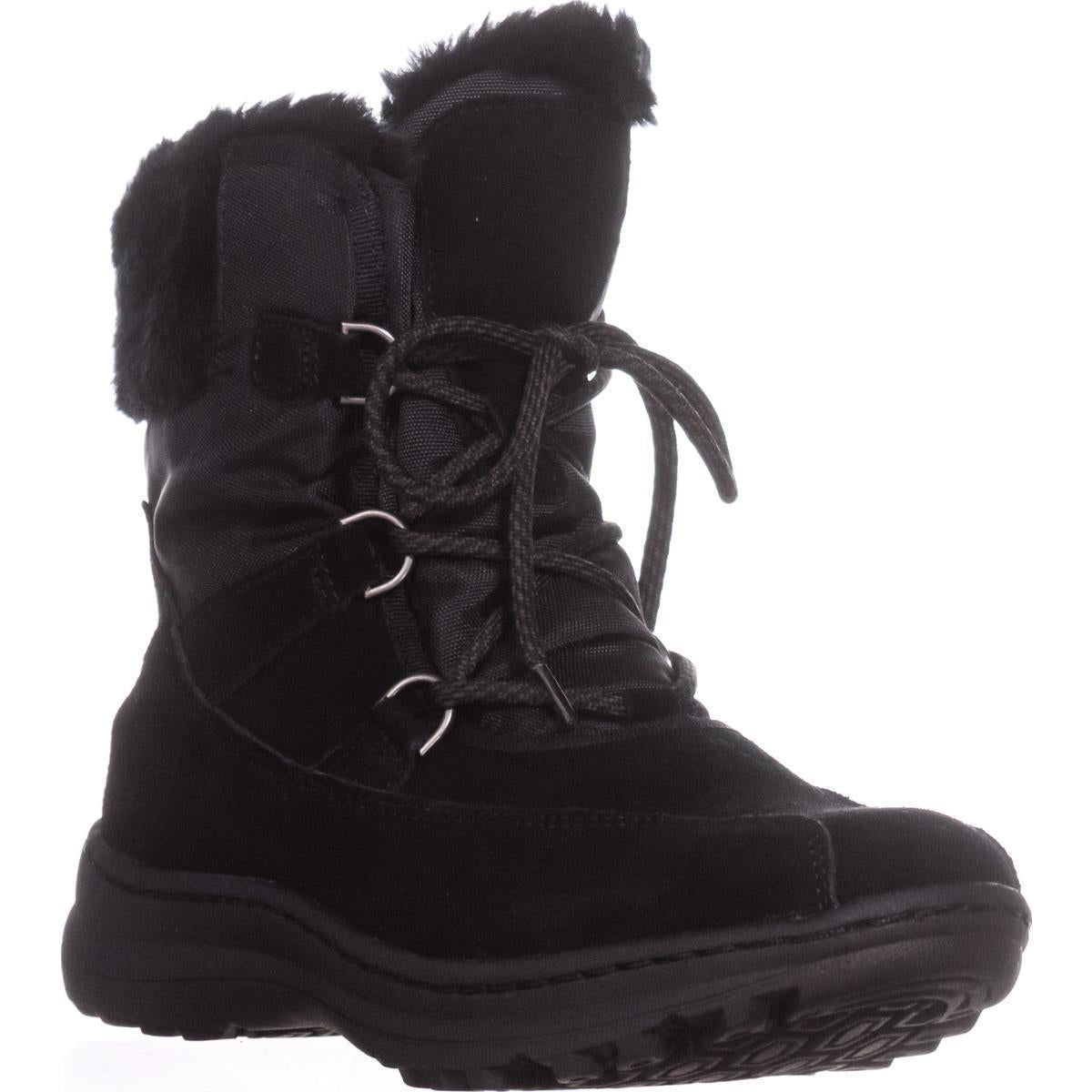 Botas de inverno femininas Baretraps Aero Suede até o tornozelo, pretas, tamanho 5 M