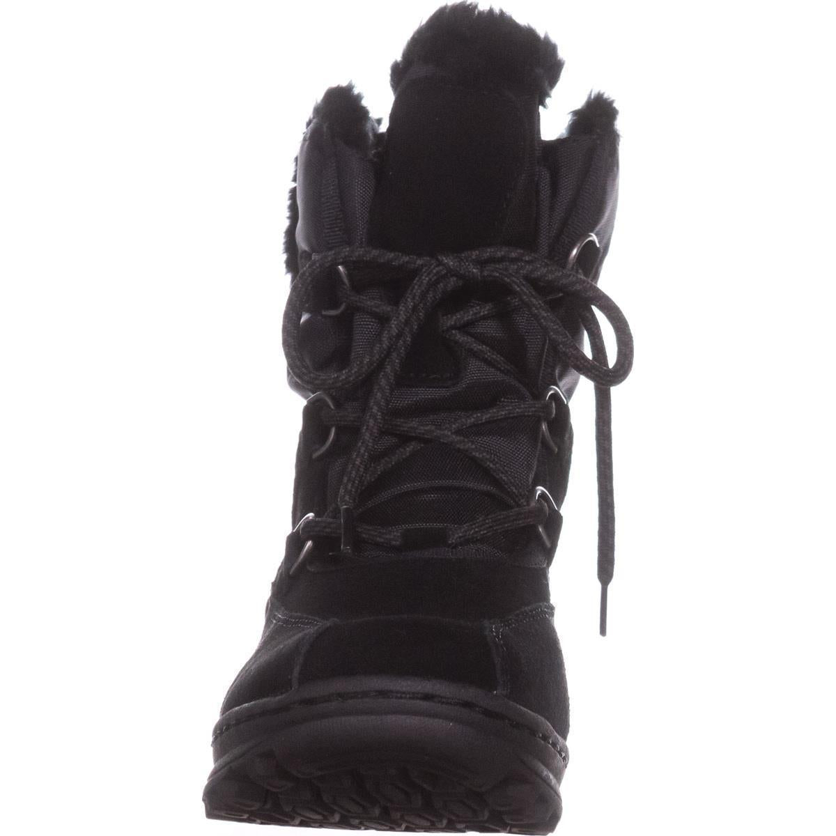 Botas de inverno femininas Baretraps Aero Suede até o tornozelo, pretas, tamanho 5 M
